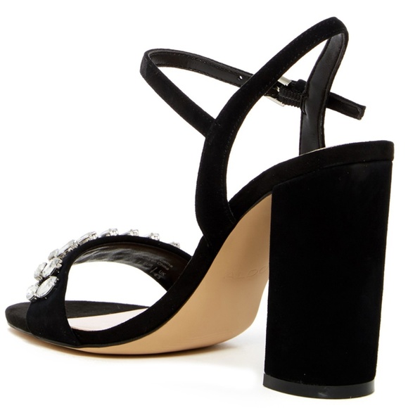 Aldo Womens Suede Open Toe High Block Heel Sandals - Picture 2 of 3